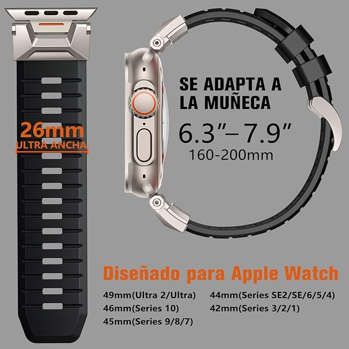 MEGA PAK Smartwatch Ultra Pro con 2 correas ( negro + blanco )+SMART ULTRAPRO-NARANJA